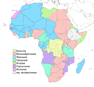 карта африканских колоний европейских государств в 1913 году и современные границы стран Африки