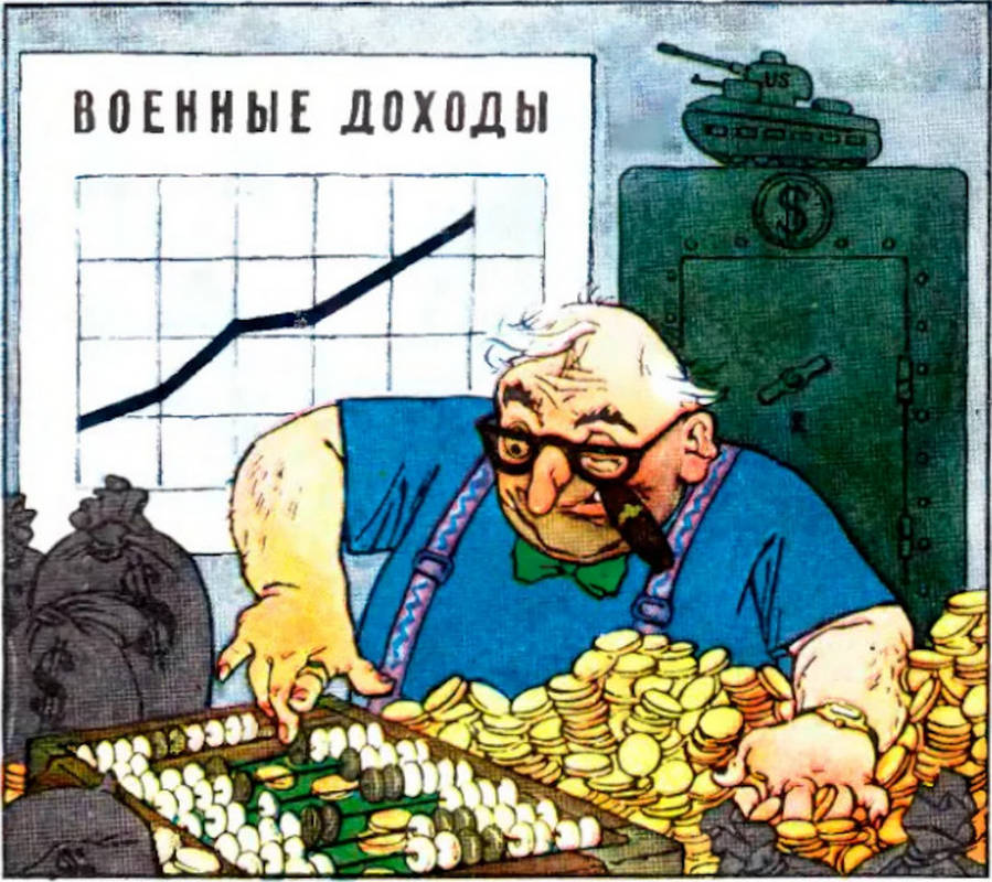 советский плакат «Военные доходы»