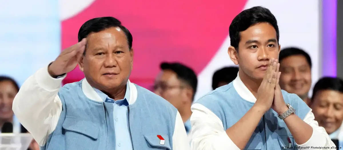 Прабово Субианто и Гибран Ракабуминг Рака, кандидаты на пост президента и вице-президента Индонезии, 2024