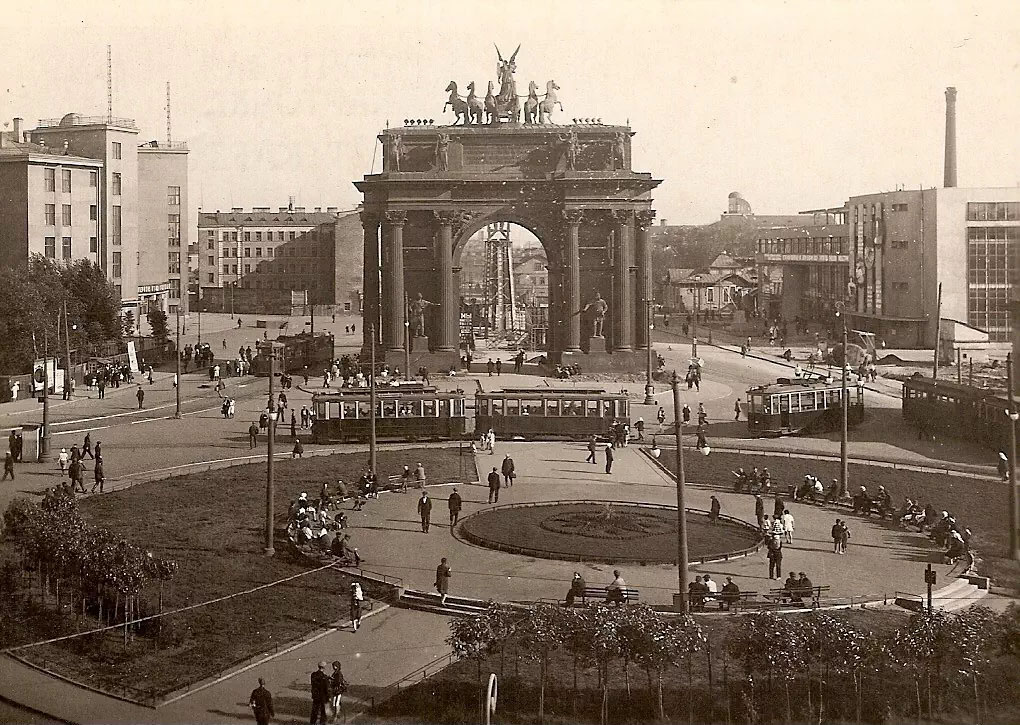 фото: площадь Стачек; 1930-е годы, СССР, Ленинград (сейчас — РФ, Санкт-Петербург, Адмиралтейский район)
